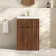 Havana Fluted Black Walnut Basin Vanity 600mm - Brushed Brass Accents