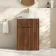 Havana Fluted Black Walnut Cabinet with Marble Top & Nevis Basin 600mm - Brushed Brass Accents