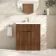 Havana Fluted Black Walnut Basin Vanity 800mm - Brushed Brass Accents