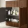Havana Fluted Black Walnut Basin Vanity 800mm - Brushed Brass Accents