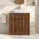 Havana Fluted Black Walnut Cabinet with Marble Top & Marin Basin 800mm - Brushed Brass Accents