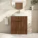 Havana Fluted Black Walnut Cabinet with Marble Top & Marin Basin 800mm - Brushed Brass Accents