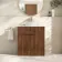 Havana Fluted Black Walnut Cabinet with Marble Top & Nevis Basin 800mm - Brushed Brass Accents