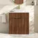 Havana Fluted Black Walnut Cabinet with Marble Top & Reno Basin 800mm - Brushed Brass Accents