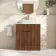 Havana Fluted Black Walnut Cabinet with Marble Top & Reno Basin 800mm - Brushed Brass Accents