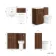 Havana Fluted Black Walnut Combination Vanity Basin and Aruba Toilet 1000mm - Brushed Brass Accents