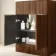 Havana Fluted Black Walnut Combination Vanity Basin and Miami Toilet 1100mm - Brushed Brass Accents