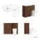 Havana Fluted Black Walnut Combination Vanity Basin and Houston Toilet 1100mm - Brushed Brass Accents - Left Handed