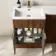 Havana Fluted Black Walnut Combination Vanity Basin and Utah Comfort Height Toilet 1100mm - Brushed Brass Accents - Left Handed