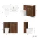 Havana Fluted Black Walnut Combination Vanity Basin and Houston Toilet 1100mm - Brushed Brass Accents - Right Handed