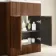 Havana Fluted Black Walnut Combination Vanity Basin and Utah Comfort Height Toilet 1100mm - Brushed Brass Accents - Right Handed