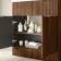 Havana Fluted Black Walnut Basin Vanity 800mm - Chrome Handles