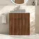 Havana Fluted Black Walnut Cabinet with Marble Top 800mm (Excludes Counter Top Basin) - Chrome Handles