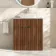 Havana Fluted Black Walnut Cabinet with Marble Top & Marin Basin 800mm - Chrome Handles