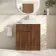 Havana Fluted Black Walnut Cabinet with Marble Top & Marin Basin 800mm - Chrome Handles