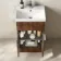 Havana Fluted Black Walnut Combination Vanity Basin and Aruba Toilet 1000mm - Chrome Handles