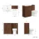 Havana Fluted Black Walnut Combination Vanity Basin and Miami Toilet 1100mm - Chrome Handles