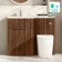 Havana Fluted Black Walnut Combination Vanity Basin and Utah Comfort Height Toilet 1100mm - Chrome Handles - Left Handed