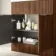Havana Fluted Black Walnut Combination Vanity Basin and Aruba Toilet 1300mm - Chrome Handles