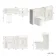 Monaco Cotton White Combination Vanity Basin and Tucson Toilet 1500mm - Brass Knurled Handles