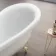 Highbury 1550mm Roll Top Slipper Bath - Brushed Brass Ball Feet