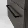 Elba Charcoal Elm Wall Hung Drawer Vanity with Marble Top & Curved Counter Top Basin 600mm - Black Accents