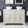 Lucia Chalk White Double Vanity with Marble Top & Round Counter Top Basin 1200mm