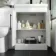 Avon Gloss White Combination Vanity Basin and Aruba Toilet 1100mm - Black Accents