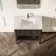 Maru Black Oak Carrara Marble Vanity Unit & Undermount Basin 800mm