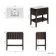 Maru Black Oak Carrara Marble Vanity Unit & Undermount Basin 800mm