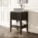 Maru Black Oak Wood Grain Vanity Cabinet 600mm with Carrara Marble Top - Basin Not Included