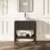 Maru Black Oak Wood Grain Vanity Cabinet 800mm with Carrara Marble Top - Basin Not Included