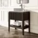 Maru Black Oak Wood Grain Vanity Cabinet 800mm with Carrara Marble Top - Basin Not Included
