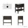 Maru Black Oak Wood Grain Vanity Cabinet 800mm with Carrara Marble Top - Basin Not Included