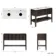 Maru Black Oak Wood Grain Vanity Cabinet 1200mm with Carrara Marble Top - Basin Not Included