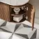 Positano Natural Walnut Curved Wall Hung Vanity Drawer with Carrara Marble Top 1200mm - Basin Not Included
