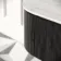 Positano Black Oak Curved Wall Hung Vanity Drawer with Carrara Marble Top 800mm - Basin Not Included
