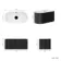Positano Black Oak Curved Wall Hung Vanity Drawer with Carrara Marble Top 1000mm - Basin Not Included