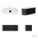 Positano Black Oak Curved Wall Hung Vanity Drawer with Carrara Marble Top 1200mm - Basin Not Included