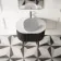 Positano Black Oak Curved Vanity Unit with Carrara Marble Top 800mm - Basin Not Included