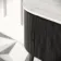 Positano Black Oak Curved Vanity Unit with Carrara Marble Top 800mm - Basin Not Included