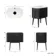 Positano Black Oak Curved Vanity Unit with Carrara Marble Top 800mm - Basin Not Included