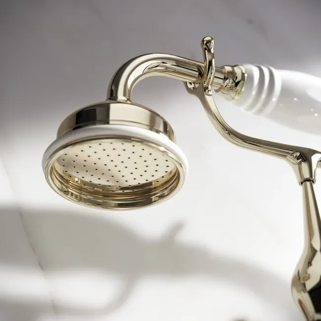 Avoca Traditional English Gold Bath Shower Mixer Tap