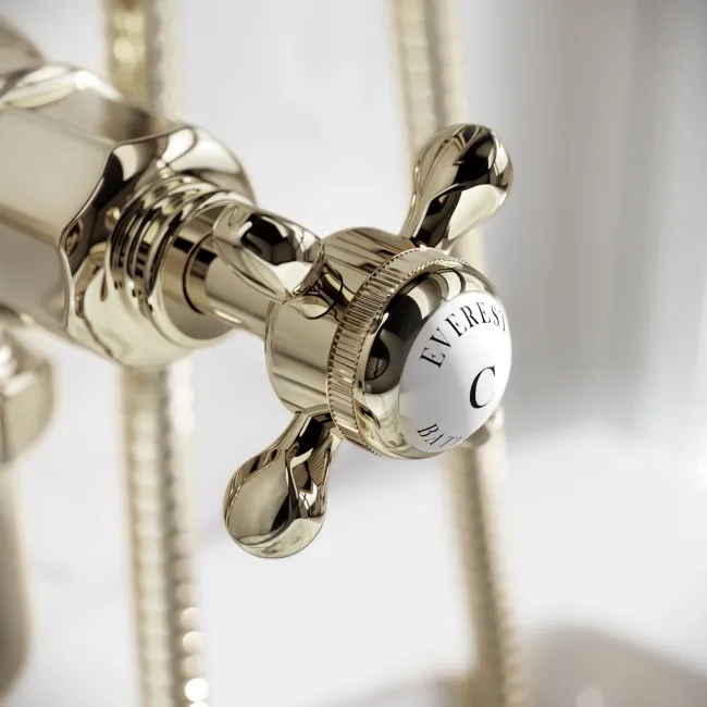 Avoca Traditional English Gold Bath Shower Mixer Tap