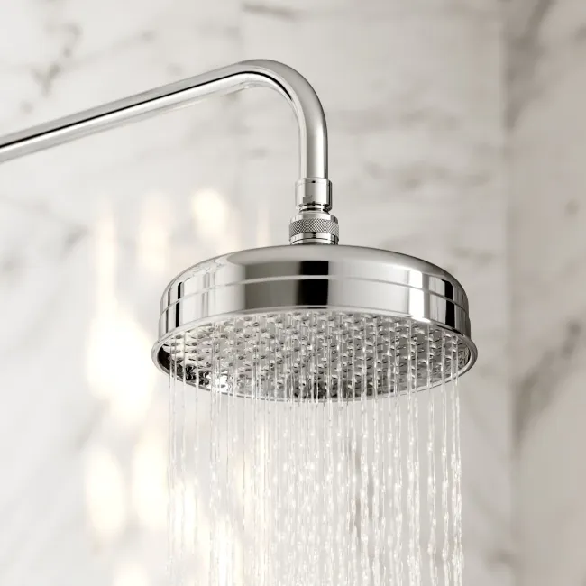 Avoca Traditional Chrome Thermostatic Bath Filler Shower Set with Hand Shower and Soap Dish