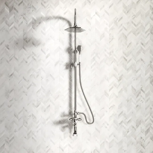 Kenmare Traditional Chrome Thermostatic Bath Filler Shower Set with Hand Shower