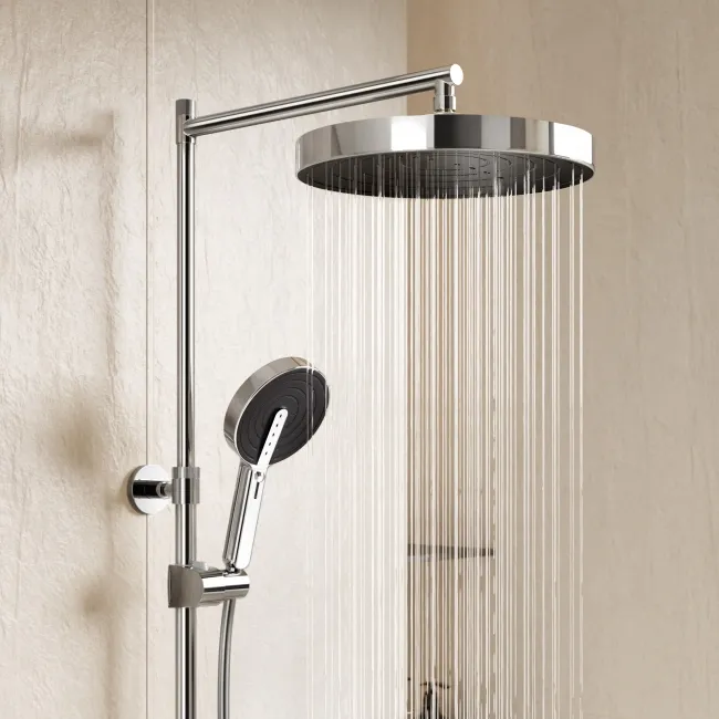 Bray Round Chrome Thermostatic Bath Filler Shower Set