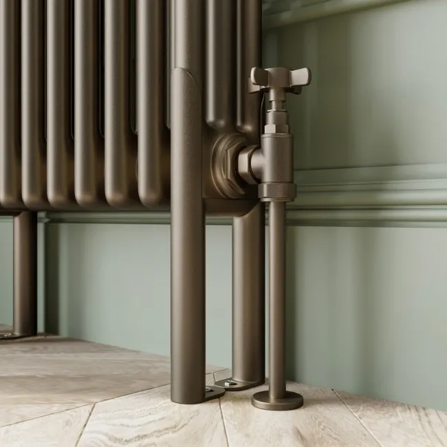 Athens Antique Gold Triple Column Horizontal Traditional Radiator 750x1415mm