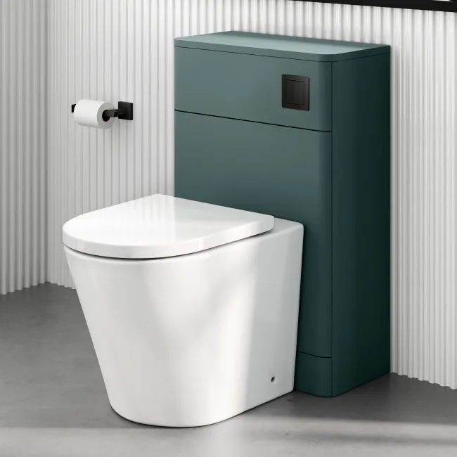 Detroit Matt Black Square Push Button for Cable Operated Concealed Cistern