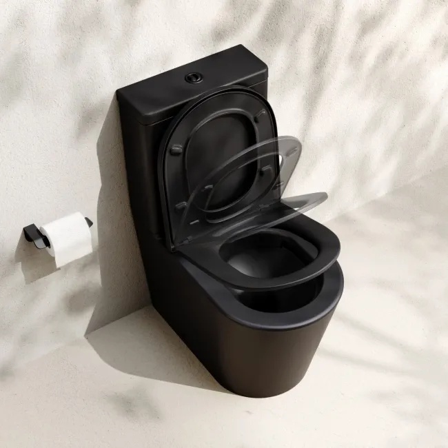 Loma Matt Black Quick Release Premium Soft Close Seat